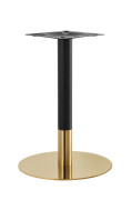Indoor 20'' Round Stainless Steel Table Base in  Gold and Black Finish