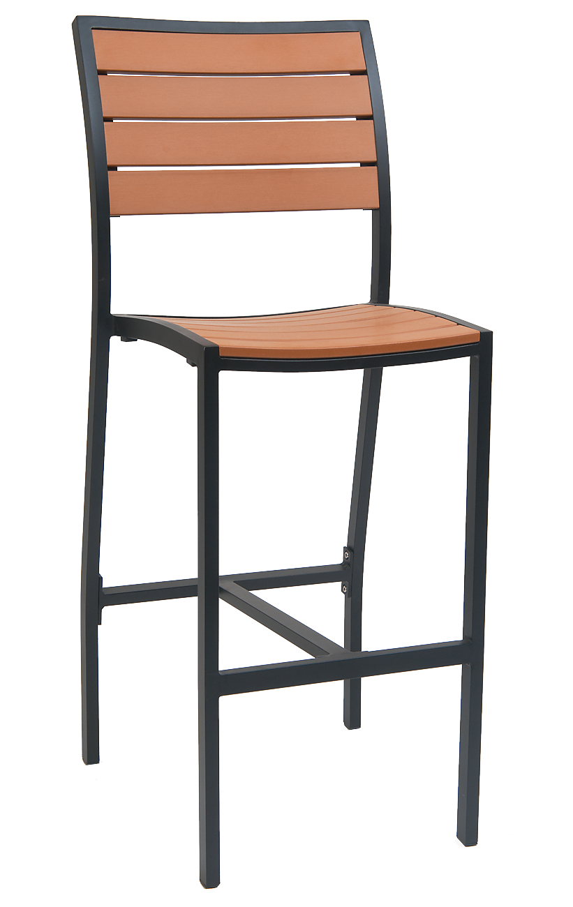 Outdoor Aluminum Black Bar Stool