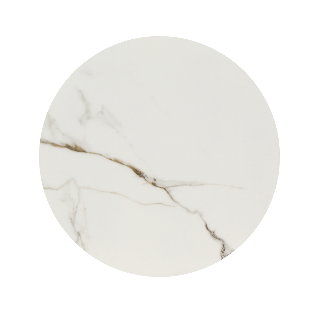 30'' Round Indoor White Marble Pattern Artificial Granite Table Top