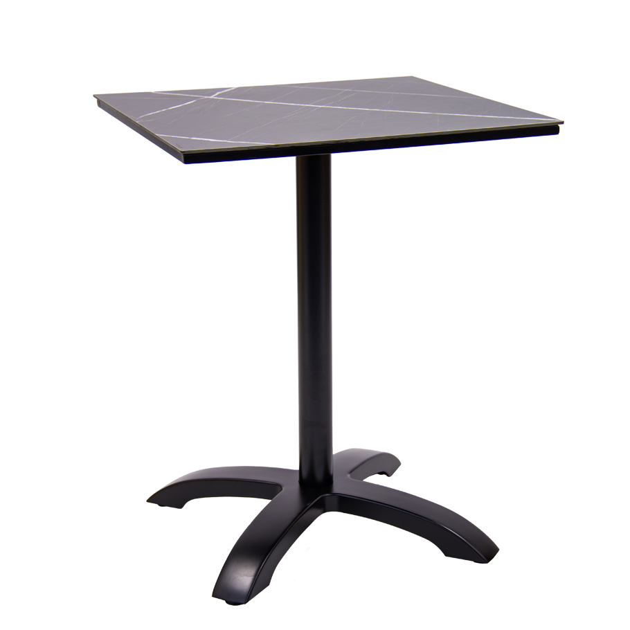 24 x 24 High Pressure Laminate Table Top with Aluminum Base ...