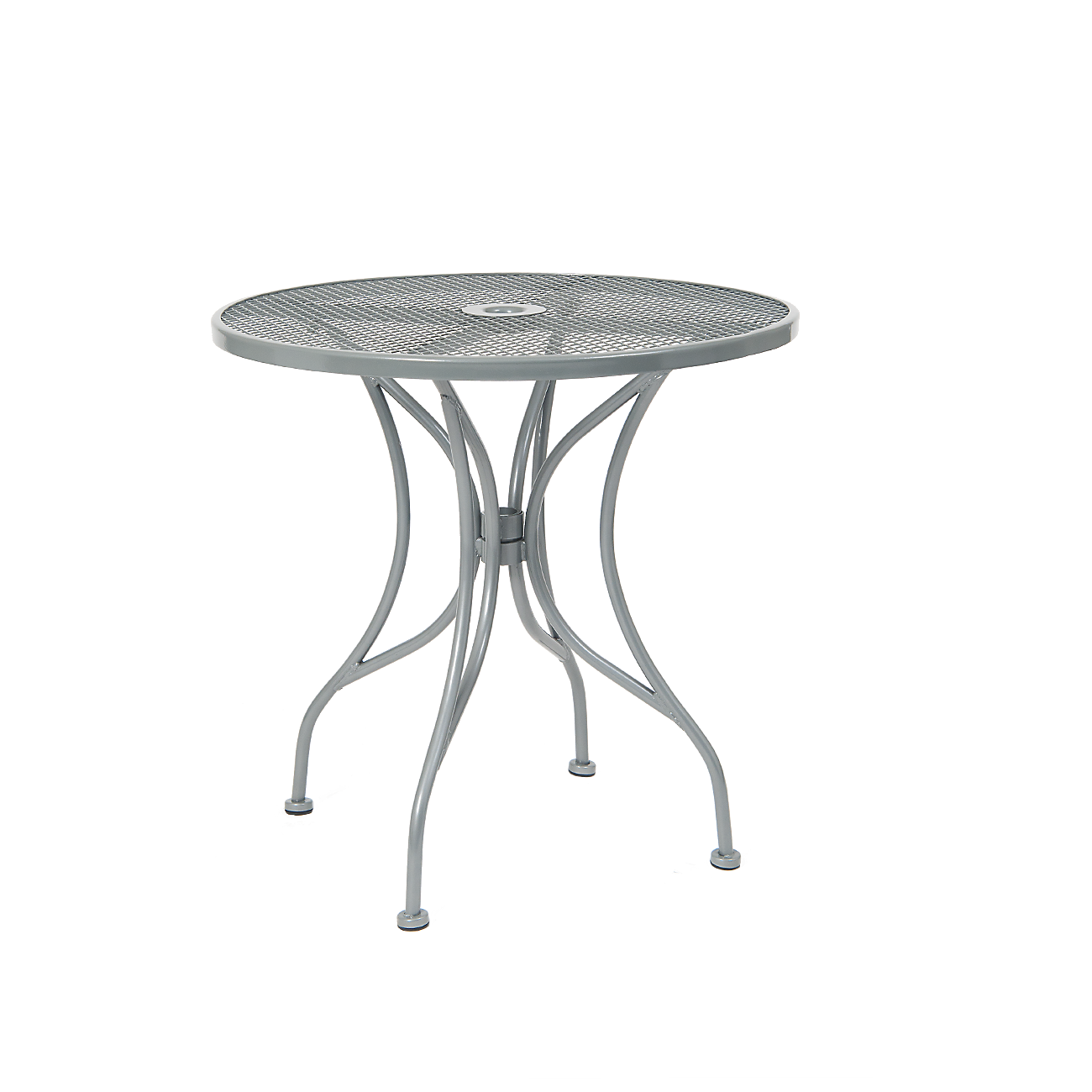 Grey Finish Wrought Iron Table w/ Size 36’’Round Restaurant Furniture