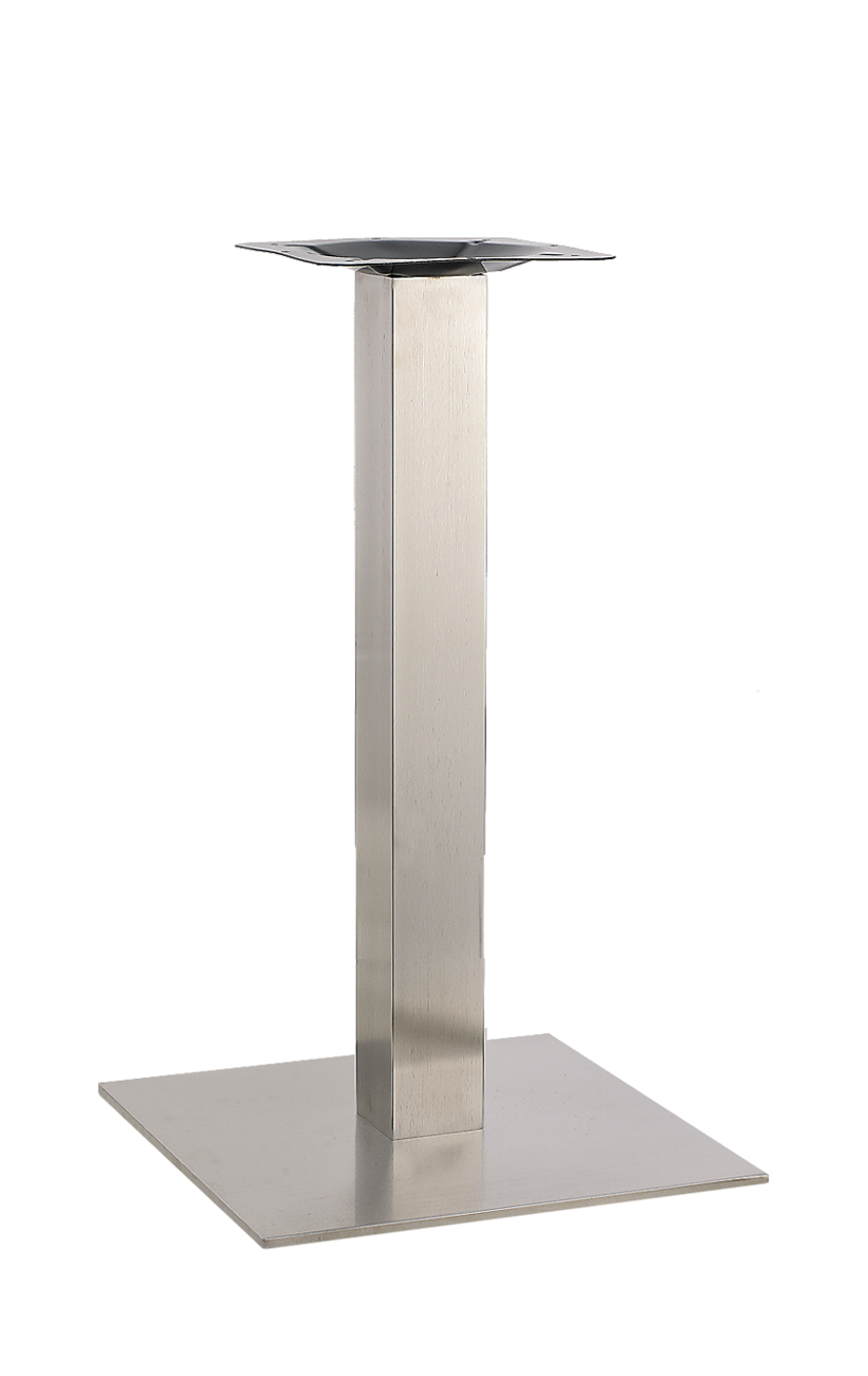 Indoor 22'' x 22'' Stainless Steel Table Bases Restaurant Furniture