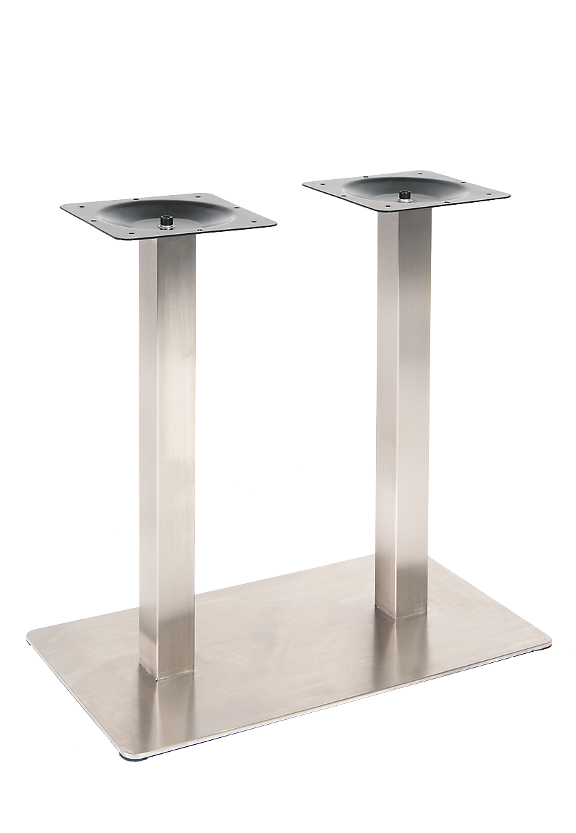 Heavy Duty Double Stainless Steel Table Bases Restaurant Furniture