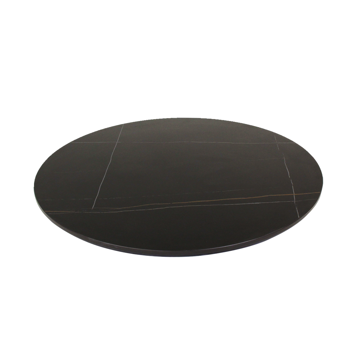 24 Round Sintered Stone Table Top in Black Restaurant Furniture, A1
