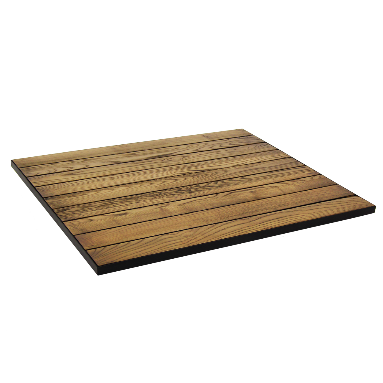 36 x 36 Teak Wood Table Top w/ Metal Edge Restaurant Furniture, A1