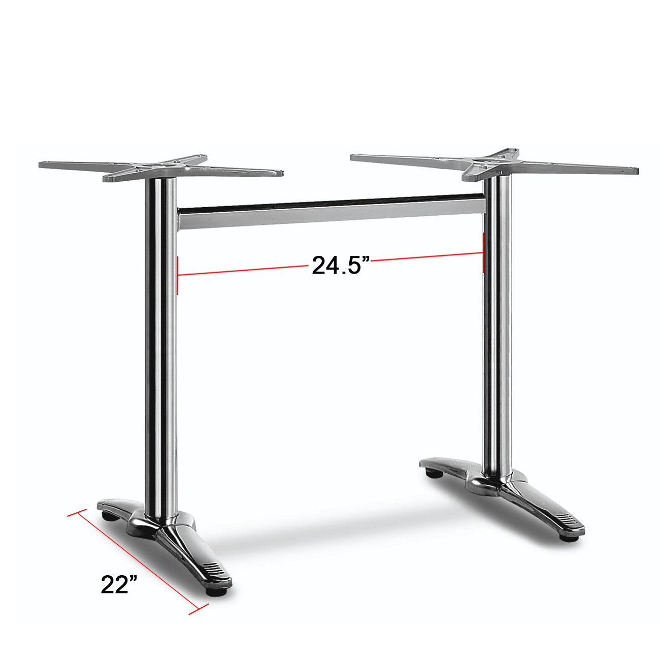 Aluminum Patio Double Table Base For Outdoor Use - A1 Restaurant Furniture