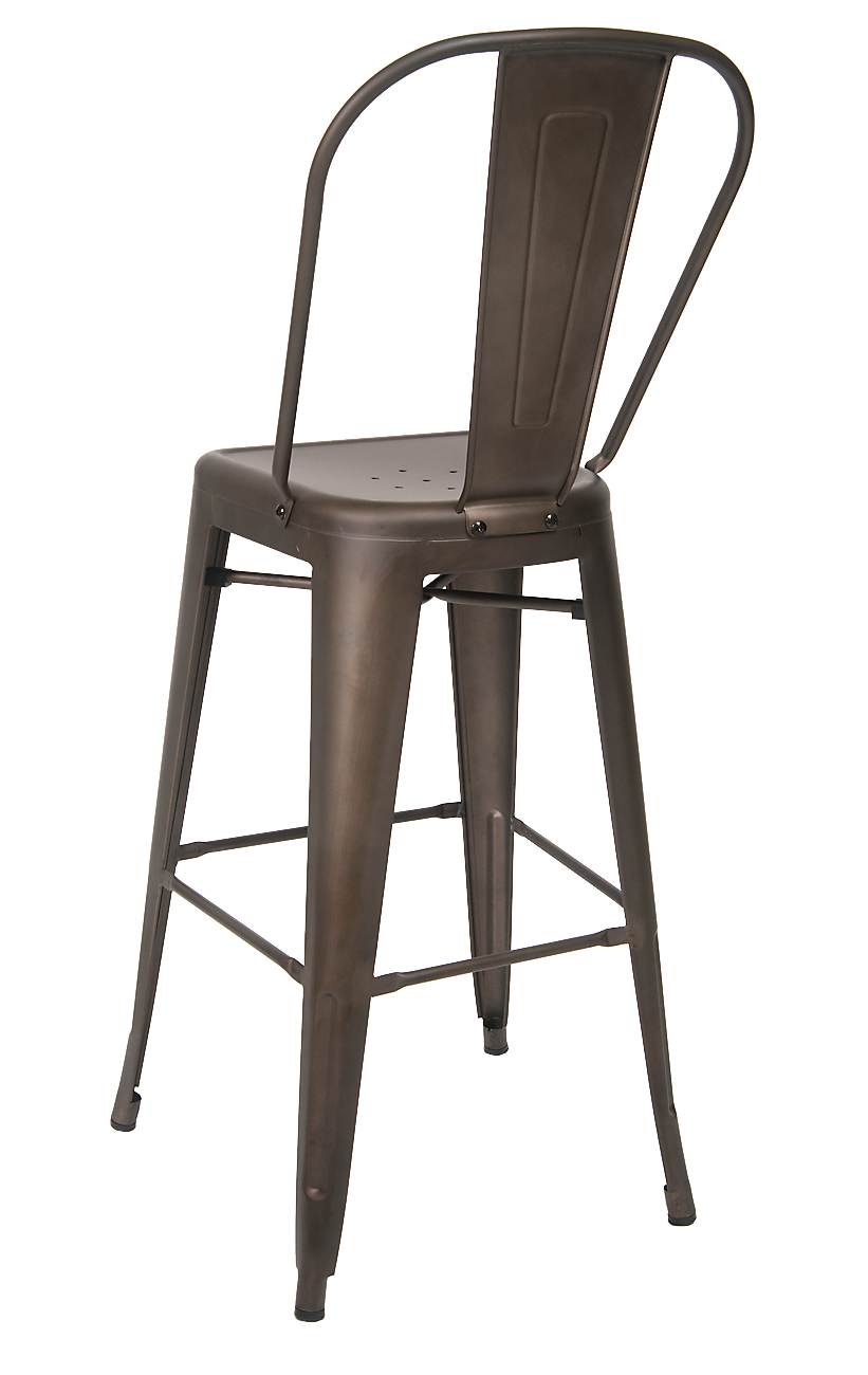 Taupe Grey Finish Tolix Metal barstool Restaurant Furniture, A1
