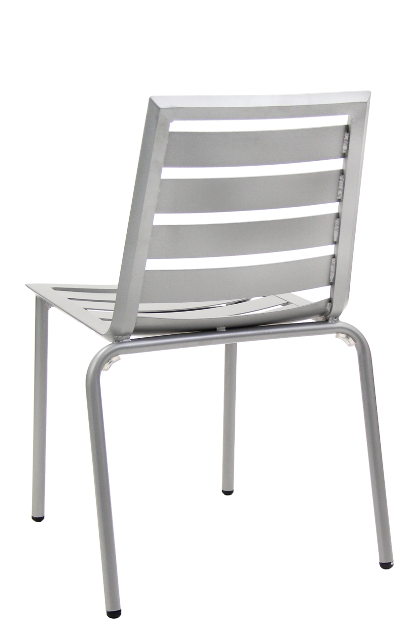 Outdoor Aluminum Chair with MultiSlat Seat and Back Restaurant