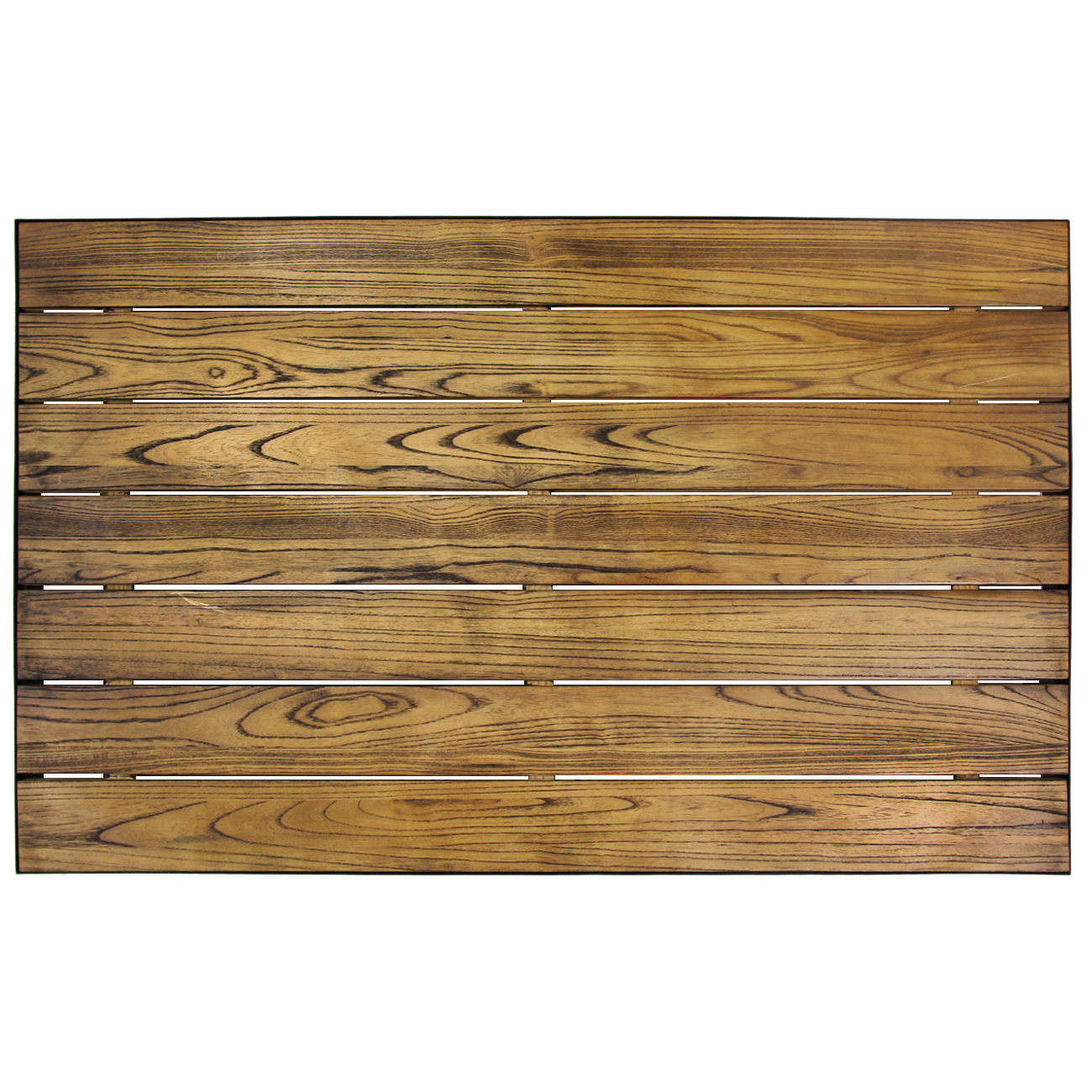 30 x 48 Teak Wood Table Top w/ Metal Edge Restaurant Furniture, A1