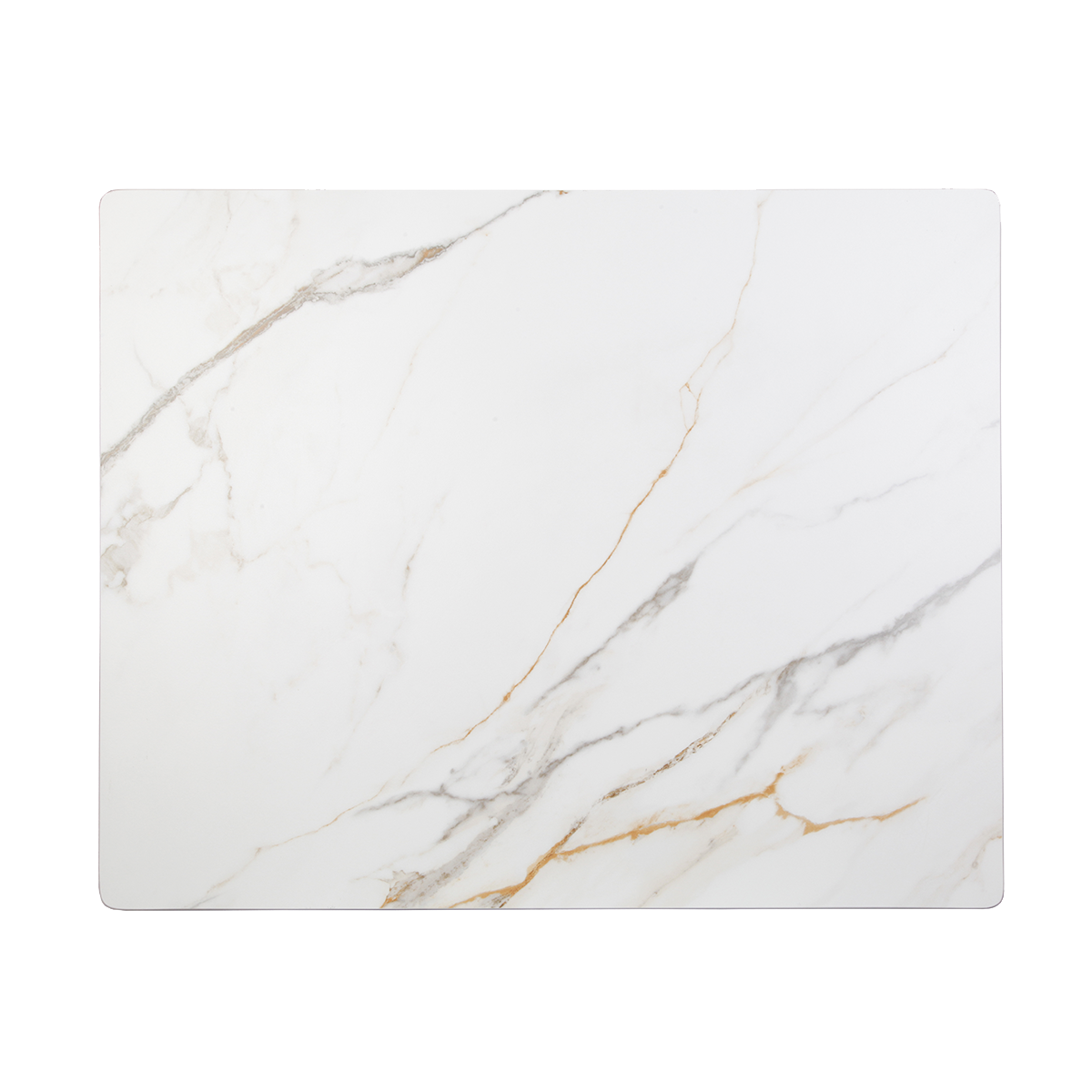 24 x 30 Sintered Stone Table Top in White Marble Color, 1 1/8 Thick
