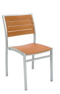 Aluminum Chair with Imitation Teak Slats
