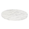 30'' Round Indoor White Artificial Granite Table Tops