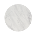 30'' Round White Marble Pattern Indoor Artificial Granite Table Top, 1 3/4