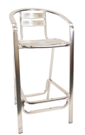 Aluminum Barstool with Armrest
