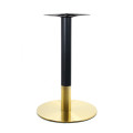 Indoor 20'' Round Stainless Steel Table Base in  Gold and Black Finish