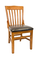 Beechwood Schoolhouse Chair w/ Cherry Frame and Vinyl Seat