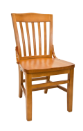 Beechwood Schoolhouse Chair w/ Cherry Frame and Wood Seat