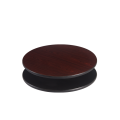 30’’ Round Reversible Table Top, Black and Dark Mahogany
