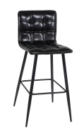 Indoor Metal Barstool with Black Padded Vinyl Seat
