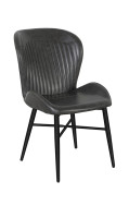 Black Steel Chair with Black Vinyl Back & Seat