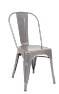 Grey Finish Tolix Metal Chair