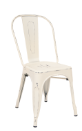 Antique White Finish Tolix Metal Chair