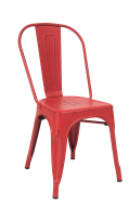Antique Red Finish Tolix Metal Chair
