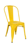 Antique Yellow Finish Tolix Metal Chair