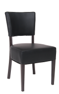 Brown banquet Metal Chair with Black vinyl Seat