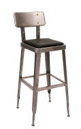 Clearcoat Steel Barstool with vinyl Seat