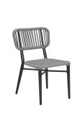 Outdoor Aluminum Chair with Grey Terylene Fabric  Seat & Back.