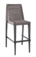 Outdoor Aluminum Barstool with Terylene Fabric Seat and Back