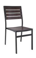 Outdoor Aluminum Chair with Aluminum Slats Seat and Back