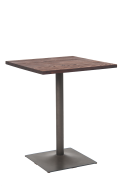 24''X24'' Elmwood Table Top w./ gunmetal color base