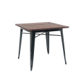 31.5''X31.5'' Elmwood Table Top w./ Black 4-leg base