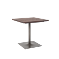 30''X30'' Elmwood Table Top w./ gunmetal color base
