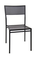 Metal Patio Stack Chair with Punched Square Hole