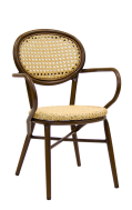 Indoor/Out door Aluminum Arm Chair with Poly woven ratten Back & Seat