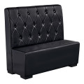 #20, Upholstered Single Booth in Black
