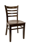 Beechwood Ladder Back Chair w/ Walnut Frame and Veneer Seat