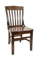 Beechwood Schoolhouse Chair w/ Walnut Frame and Wood Seat